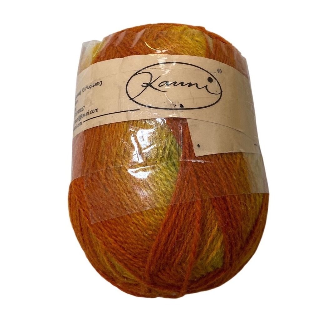 Kauni‎ 100% Wool Yarn 150g Orange Yellow Gradient EQ 8/2 Lace Fingering Denmark